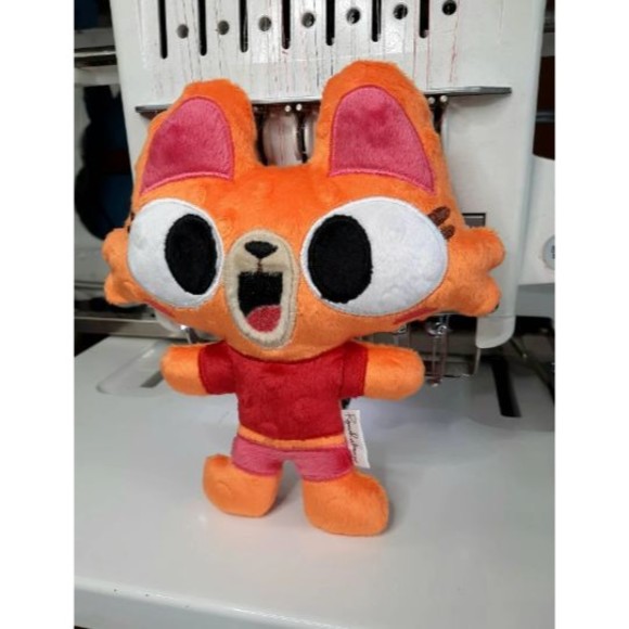 Lingokids plush Handmade Lisa Orange Cat 8.5" Tall safe Personalizable Adorable - Picture 2 of 6